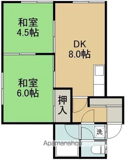 コーポマツNO.1【1階】の間取り